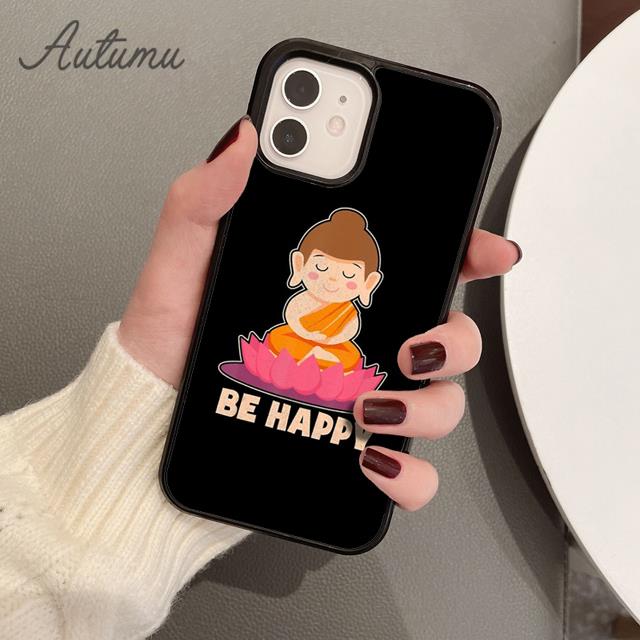 

Be Happy Little Buddha Phone Case for iPhone 17 Air 15 16 16e 11 12 13 14 Pro Max Plus Cover coque Fundas Shell iPhone 13
