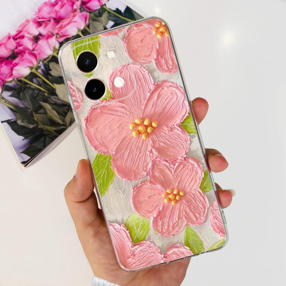 Für Vivo Y28 4G Hülle V2352 Niedliche Bemalte Abdeckung Weiche Silikon TPU Handyhülle Für Vivo Y28 Y 28 VivoY28 4G Fundas 6.68'' Coque Capa