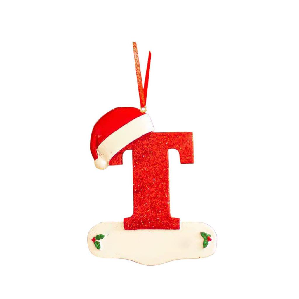 Creative Christmas Tree Decorations Unique Acrylic 26 Letters Alphabet Shaped Hanging Ornaments for Home and Car
