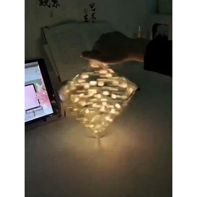 1PC Creative Diy Tulip Flower Sea Cube Small Night Lamp Material Kit for Girlfriend Gift Bedroom Sleeping Table Lamp Handmade Craft