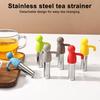 Figure-Shaped Silicone Tea Infuser Flexible Heat-Resistant Tea Strainer for Loose Leaf Easy-Clean Filter for Home Office Novelty Tea Accessory