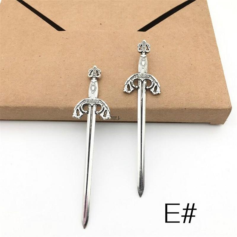 

10PCS/Bag Vintage Metal Knife Sword Fencing Charms DIY Fashion Accessories Pendant Charms for Jewelry Making Earrings Bracelet. as the picture
