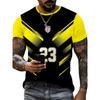 Sportliches Herren-T-Shirt mit kurzen Ärmeln, 23 Aufdruck, Athletisches Oberteil