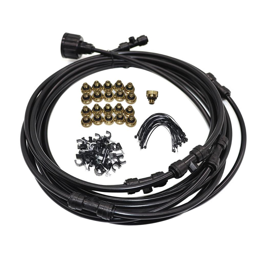 Outdoor Misting System Fine Spray Cooling Fog Device for Full Gardens 49 FT Hose for Patio Greenhouse
