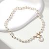 Love Pearl Necklace Women's New Popular High-end Clavicle Chain Light Luxury Niche Neck Chain Stacked Accessories