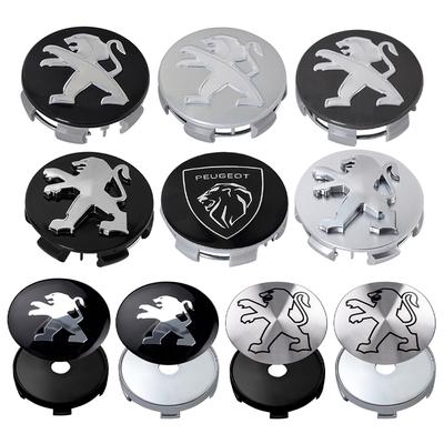 4 Pezzi 56/60mm Coprimozzo Ruota Auto Emblema Decorazione Coperchio Per 407 508 2008 5008 307 308 3008 206 207 208 107 106 301