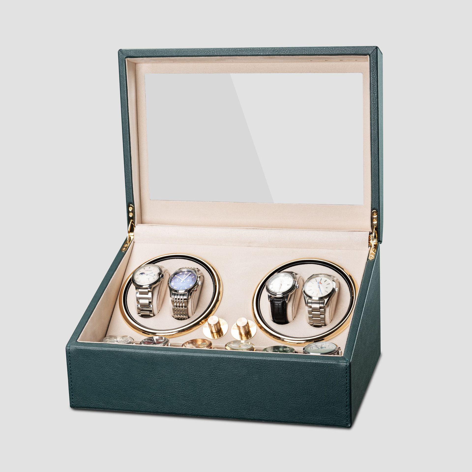 

Электрическая шкатулка для подзавода часов со светодиодной подсветкой - коробка для хранения 4+6 часов