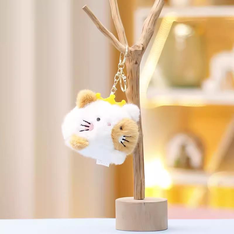 Panda Keychain Rabbit Cute Cartoon Girl Backpack Decorative Pendant Doll Plush