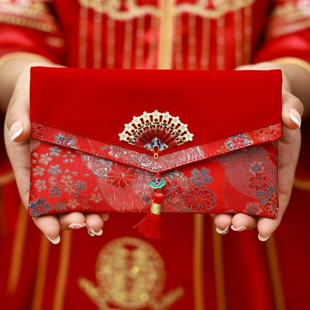 Chinese New Year Lucky Red Pockets Blessing Words Hongbao Brocade Red Envelop  Graduation Dinner