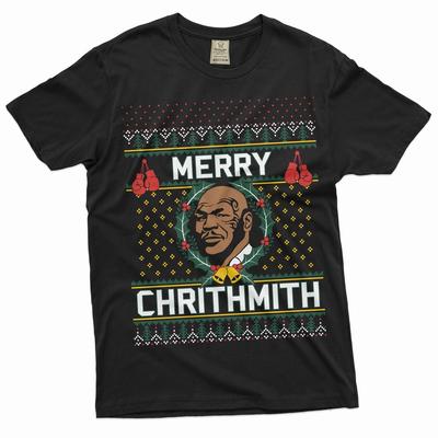 Lustiges Mike Tyson Frohe Chrithmith Shirt Hässlicher Weihnachtspullover Stil Shirt