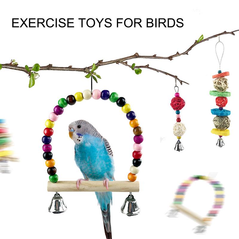 

Деревянные птичьи качели Деревянный окунь Жевательная игрушка Висячие качели Клетка Птичьи принадлежности