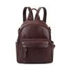 Genuine Leather Double-shoulder Bag for Ladies, Plain-colored Vintage Student Schoolbag