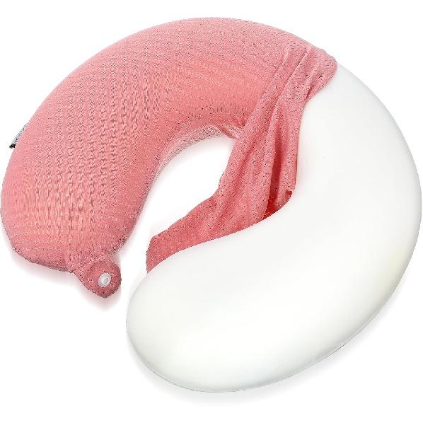 Travel Pillow Cover Neck Pillow Covers With Zipper Travel Pillow Case Replacement Cover Travel U Neck Pillow Case Cover Soft Smooth Neck Pillow Cover розовый