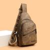 A Soft Leather Backpack for The Chest, A Casual and Fashionable Lady's Travel Single-shoulder Bag, Crossbody Bag and Chest Bag