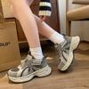 2025 autumn and winter new thick-soled versatile casual shoes women's feet small velvet dad shoes gray sports shoes cotton shoes