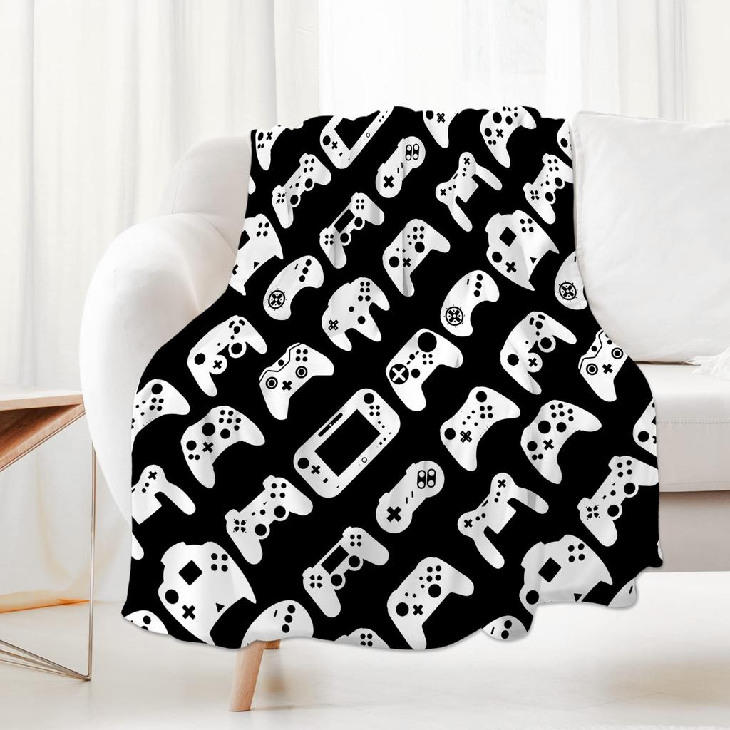 VIKAMA Gaming Wind Cover Blanket Gamepad Gradient Dazzle Color Sofa Blanket Bedroom Blanket Home Four Seasons Blanket