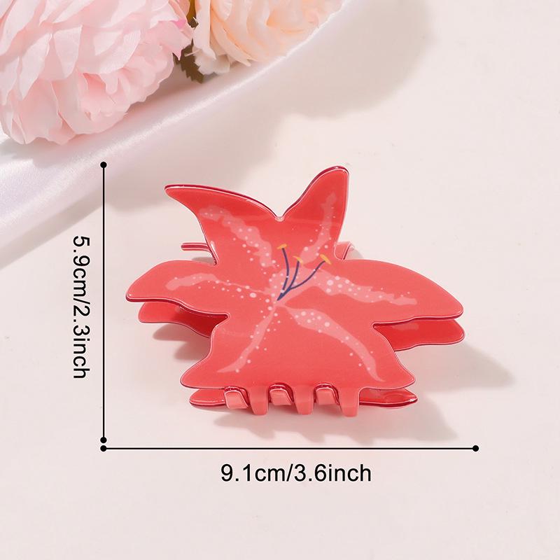 

Elegant Multicolor Floral Hair Claw: Stylish Shark Clip for Gentle, High-End Fashion Commutes