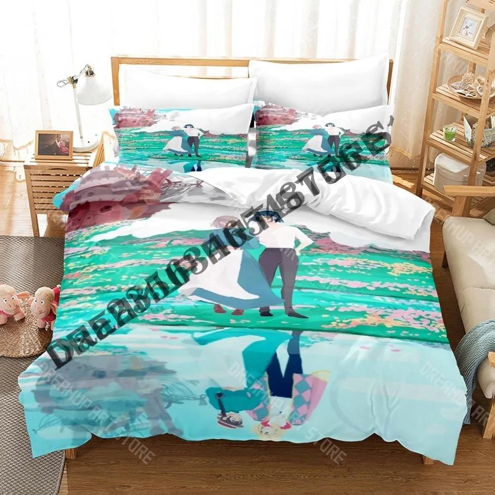 3D Print Howl Sophie Hatter Bedding Set Single Twin Full Queen King Size Bed Set Adult Kid Bedroom Duvetcover Sets Anime Bed