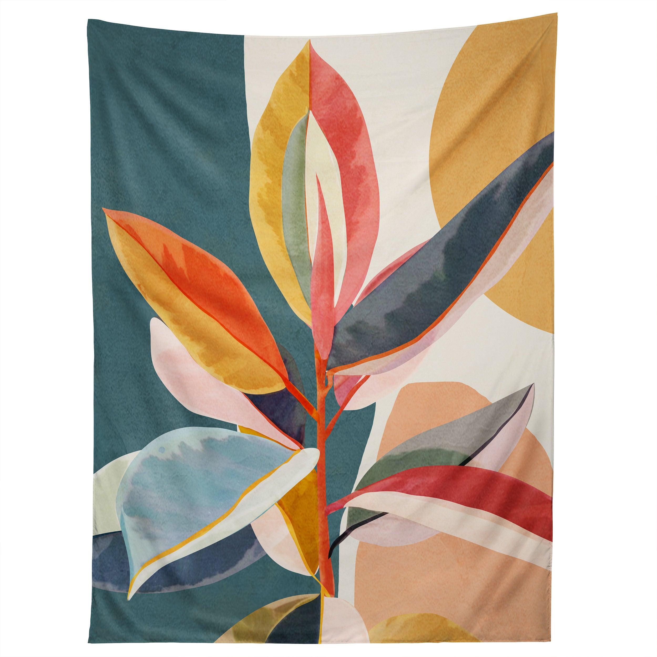 COLORFUL BRANCHING OUT 01 tapestry 75x100 чёрный