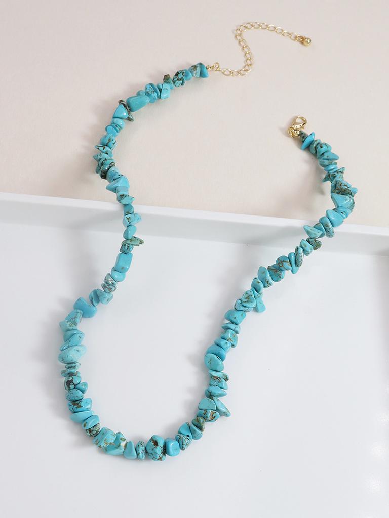 Personalized Fashion Irregular Turquoise Necklace, Creative Simple And Versatile Collarbone Chain