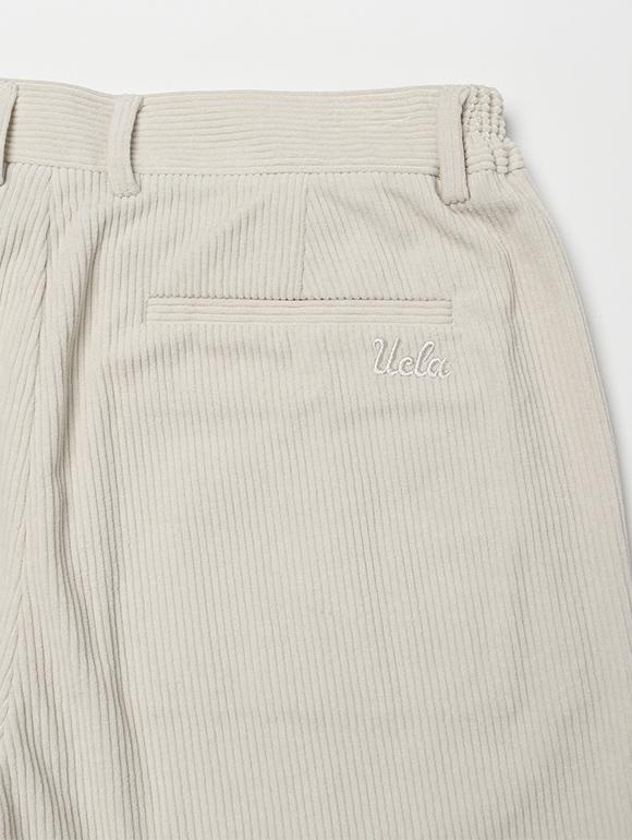 UCLA Men'S Corduroy Side Banding Semi-Wide Pants [Ivory](Uzalp01_22)