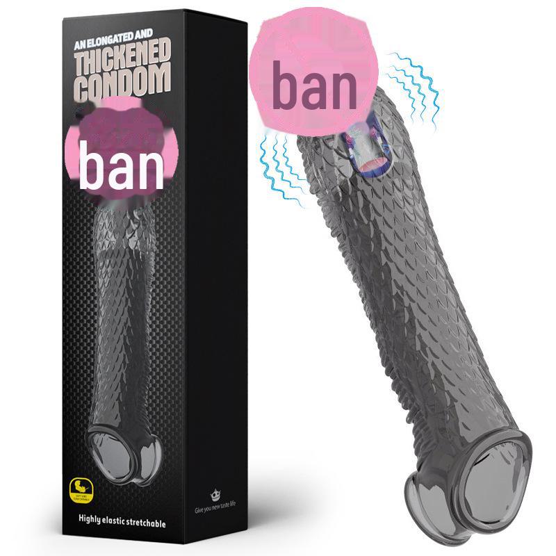 Se Niuniu Jiaolong Silicone Dragon Scale Penis Lock Sperm Sleeve for Men