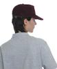 PARTIMENTO WOMEN Washed Pw Embroidered Grandad Cap_Burgundy