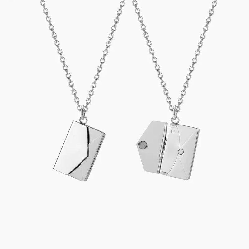 18k Gold Heart-Shaped Book Pendant Necklace - Personalized Non-Fading Couple's Sweater Chain