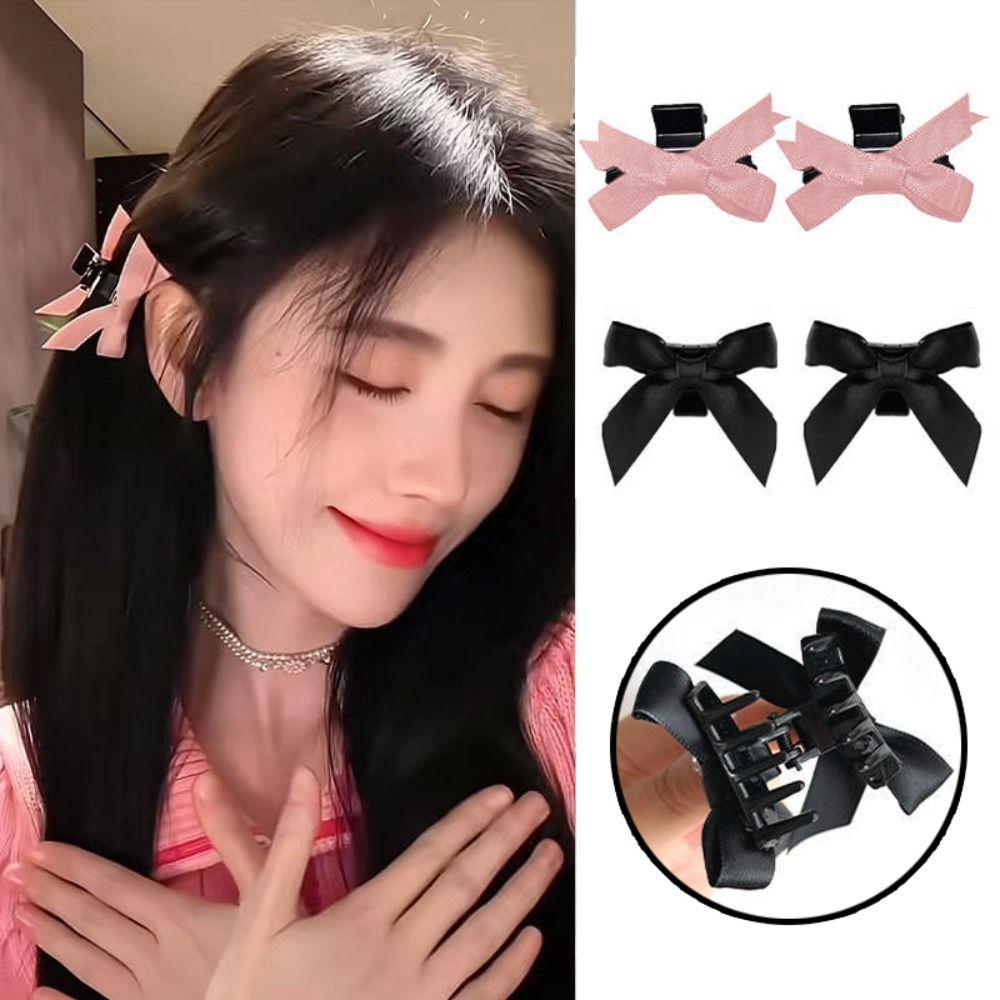 Sweet Bow Hairpin Pink Hair Claw Clip Headdress Bowknot Hair Clips  Girls