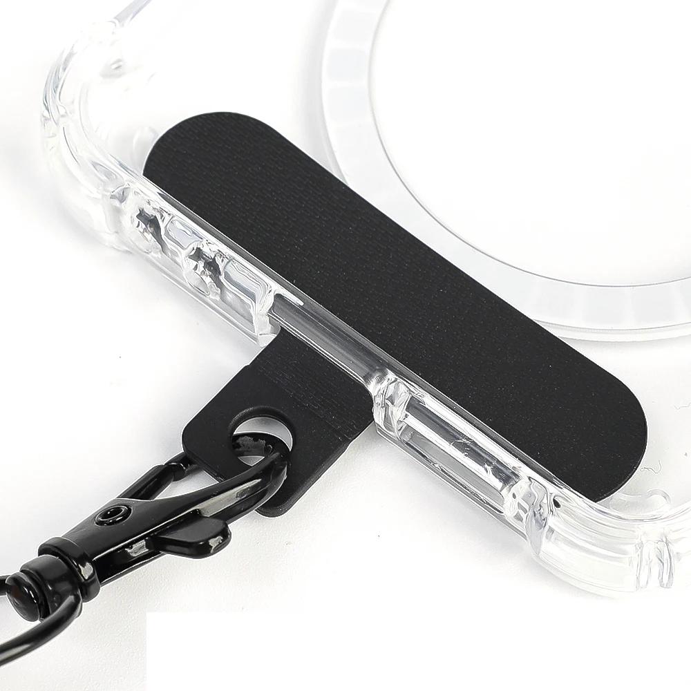 1-10PCS Sturdy TPU Cellphone Lanyard Gasket Pads Universal Flexible Phone Replacement Part Hanging Strap Patches Cord Clip