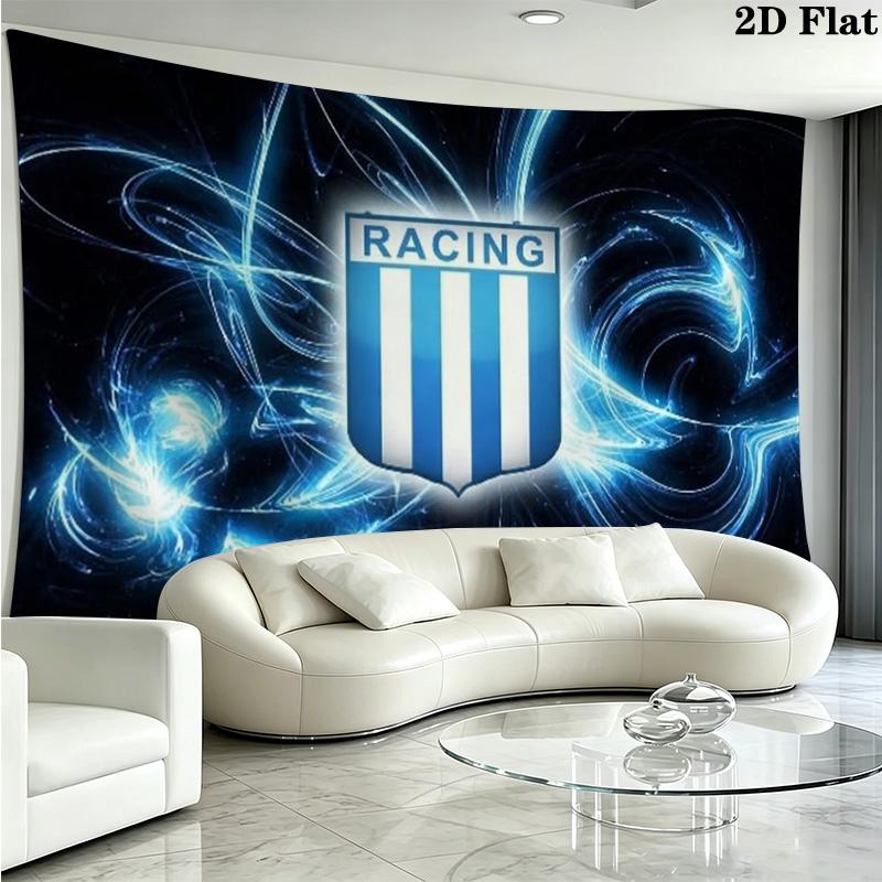 Racing Club Wall Tapestry Aesthetic Wall Hanging Printed Fabric Blanket Decorative Tapestries for Bedroom Living Room Home Decor