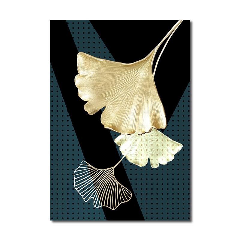 

Золотой зеленый растительный лист холст плакат гинкго настенная живопись плакаты на скандинавскую тему и принты настенные панно для декора гостиной 40x60cm No Frame