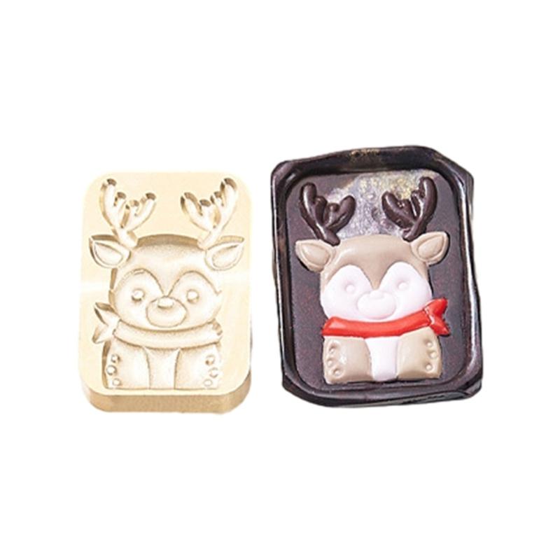 Reindeer Wax Seal Stamp Brass Head Animal Series Sealing Wax Stamp for DIY Envelope Wedding Invitation Card Scrapbooking
