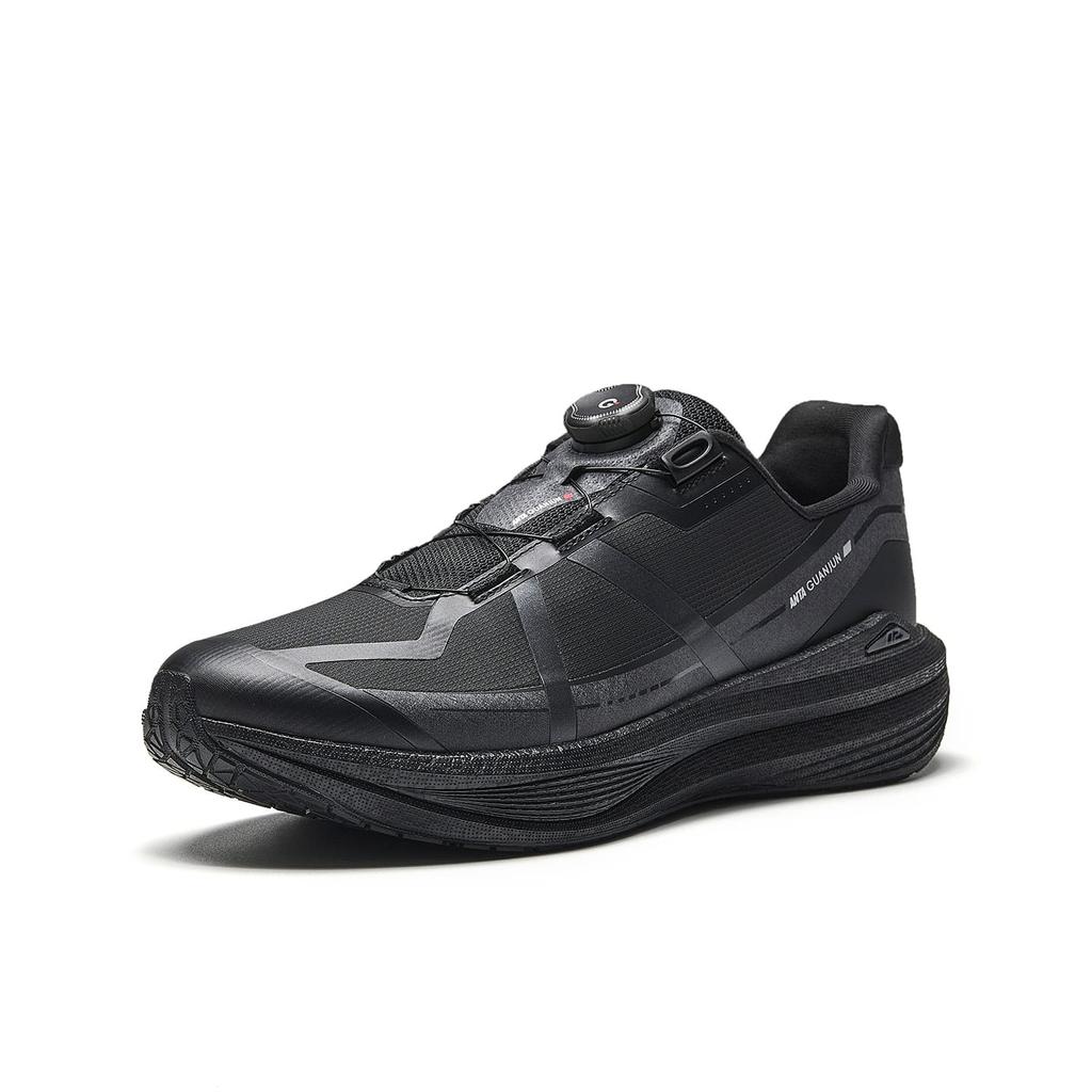 Anta Textile, Rubber Low top Running Shoes Men's Basic Black 112615537A-1