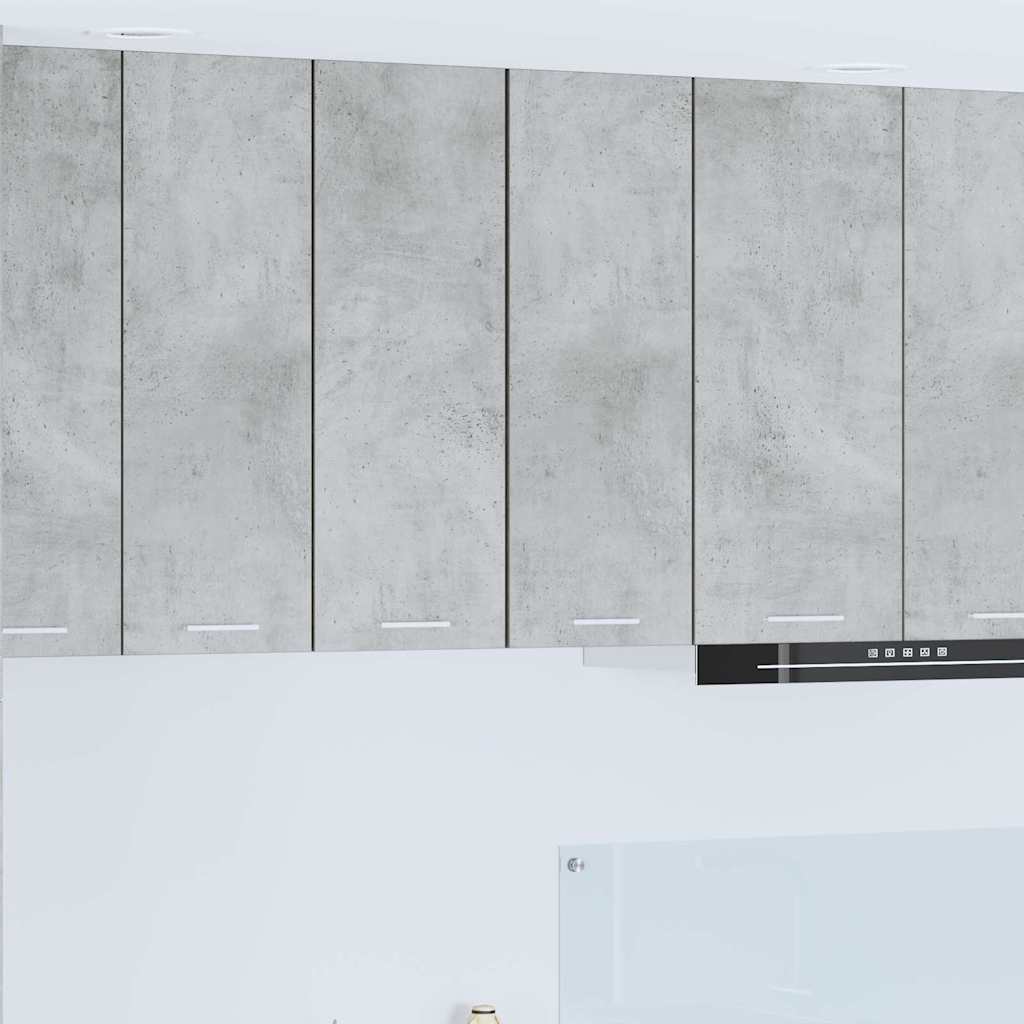 Wall Mounted Cabinet In Concrete Grey and White 30 X 31 X 80 Cm Particleboard