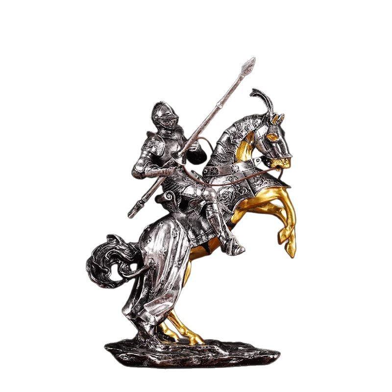 Retro Armor Knight Ornament Is A Success, Creative Living Room Wine Cabinet Office Decoration Opening Gift