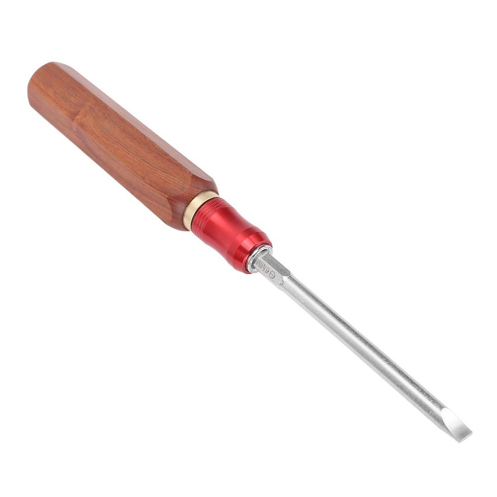 Magnetic Screwdriver Handle Wooden Ergonomic Handle Anti-Slip Bit Holder  For Home Use