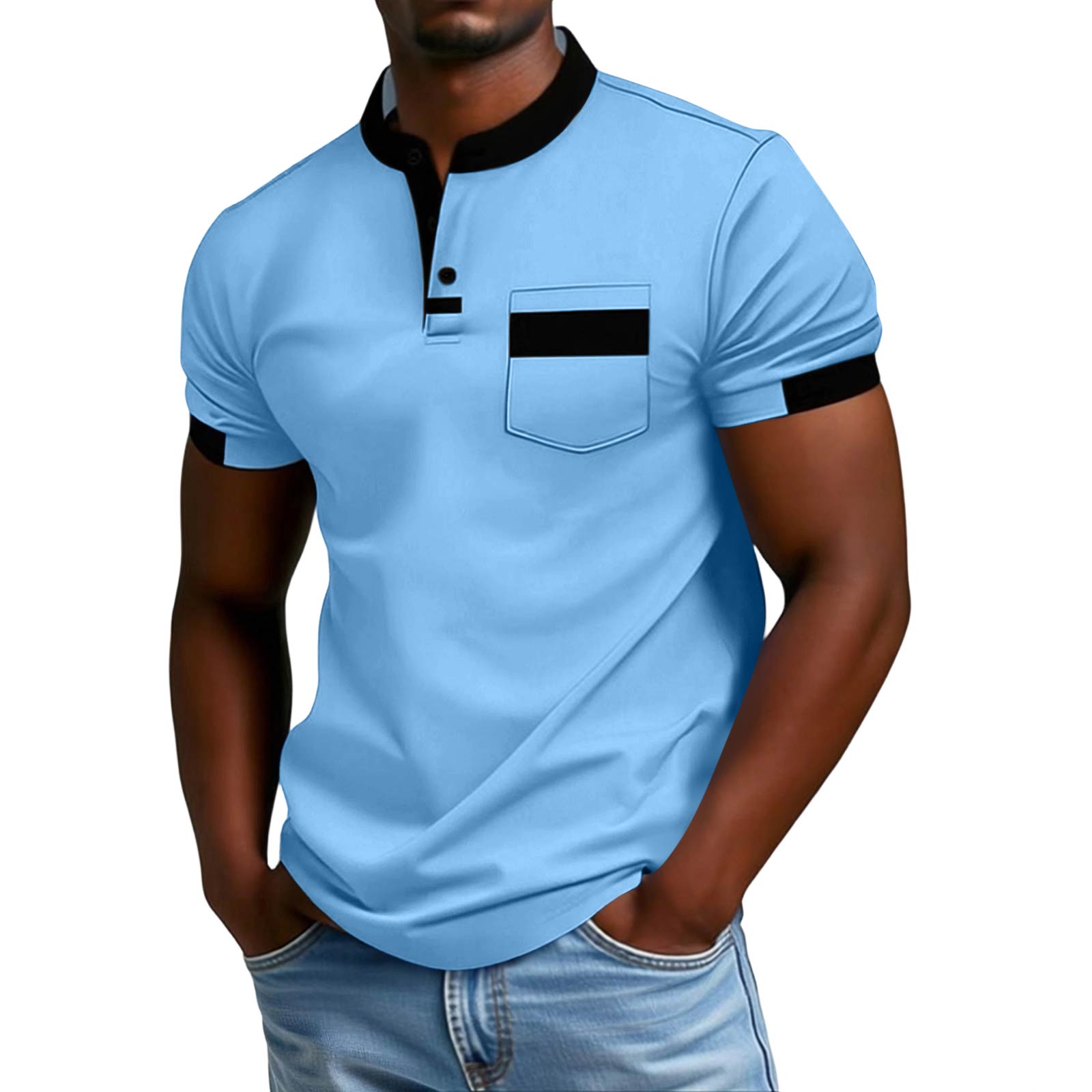 

Men s Tough Guy Outdoor Sports Leisure V,Neck Short Sleeves XXXL