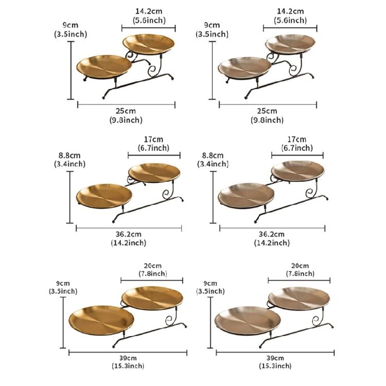 Practical Detachable Dessert Stand for Parties Detachable Fruit Serving Holder Metal Wedding Cake Display Plate