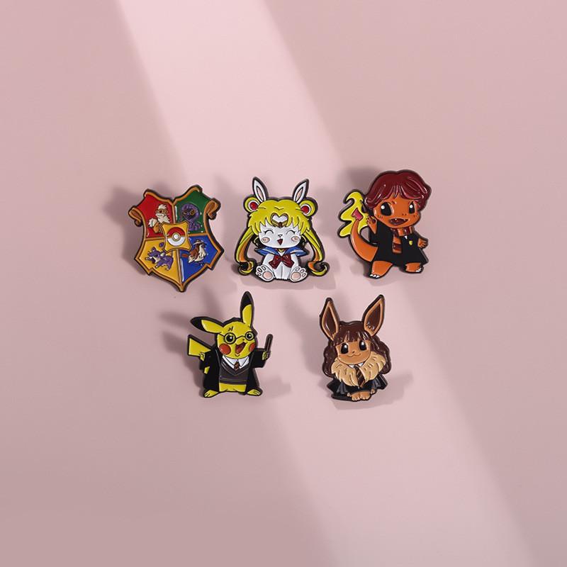Unique And Stylish Anime Character Metal Badge Cute Fire Dragon Brooch Pin
