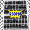 Zestaw 1200 sztuk O-ringów z gumy nitrylowej: Wodoodporne, odporne na zużycie pierścienie silikonowe