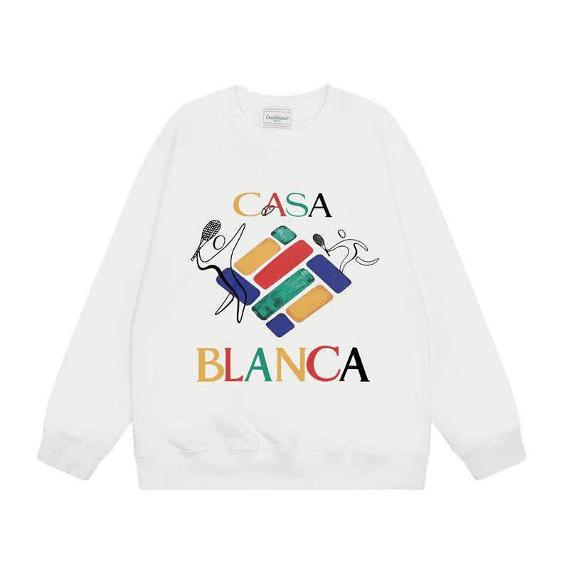 Casa spring and summer fantasy door starry sky castle casa letter long sleeve crew neck sweater couple T-shirt men and women couples