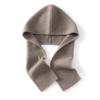 Flat Cashmere Hat Scarf Integrated Women's Winter One-piece Neck Cover Hat Warm Ear Protection Knitted Wool Pullover Hat
