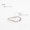 Pinky and Diane 10K White Gold Pinky Ring with White Topaz and Colored Wave Pure and Perfect as a Lucky Bag or Gift for the Little Size 3 Topaz,