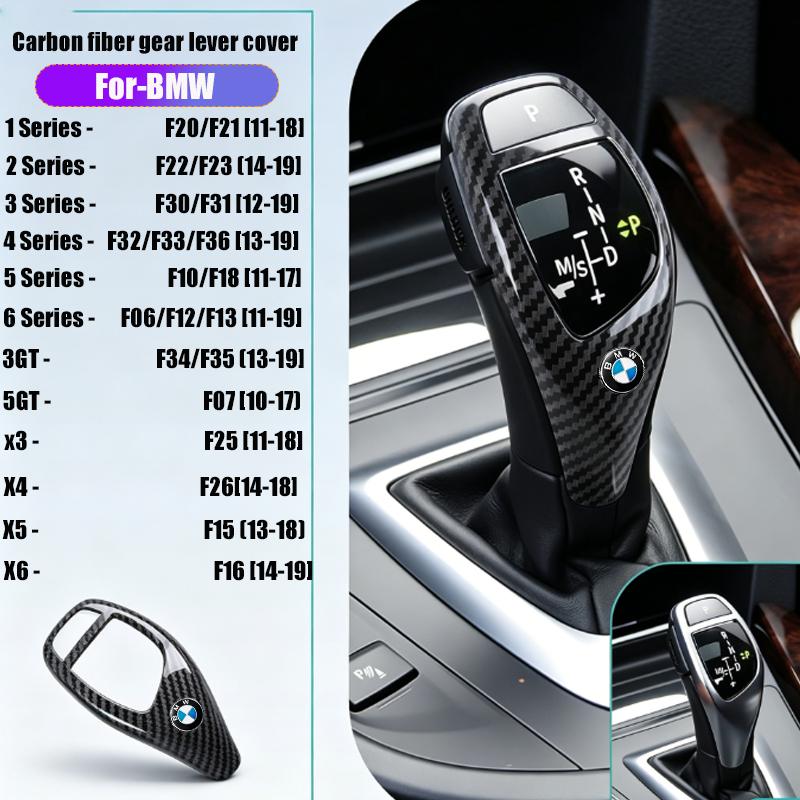 CTCE1 LHD RHD ABS Carbon Fiber Black Red Center Console Gear Shift Knob Trim Cover For BMW G30 G31 G01 G02 G32 1 2 5 Series X3 Sticker