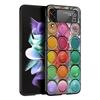 Watercolors Set Paint Palette Painting Box Black Phone Case For Samsung ZFlip7 ZFlip6 ZFlip5 ZFlip4 ZFlip3 5G Hard Protective Ga