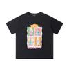 Girls' summer short sleeved T-shirt with fun cartoon print, sweet pure Polyester breathable baby girl casual top, children's clothi