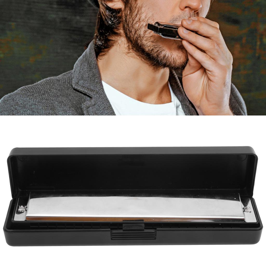 24 Hole Harmonica C Key Octave Tuning Beginner Popular Musical Instrument Supplies