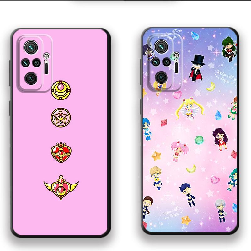 Handyhülle für Xiaomi Redmi Note 11T 11S 10 Lite 10S 8 9S 7 11 Pro 8T 9 Cover Stoßfestes TPU Soft Funda Niedlicher Zauberstab Mond