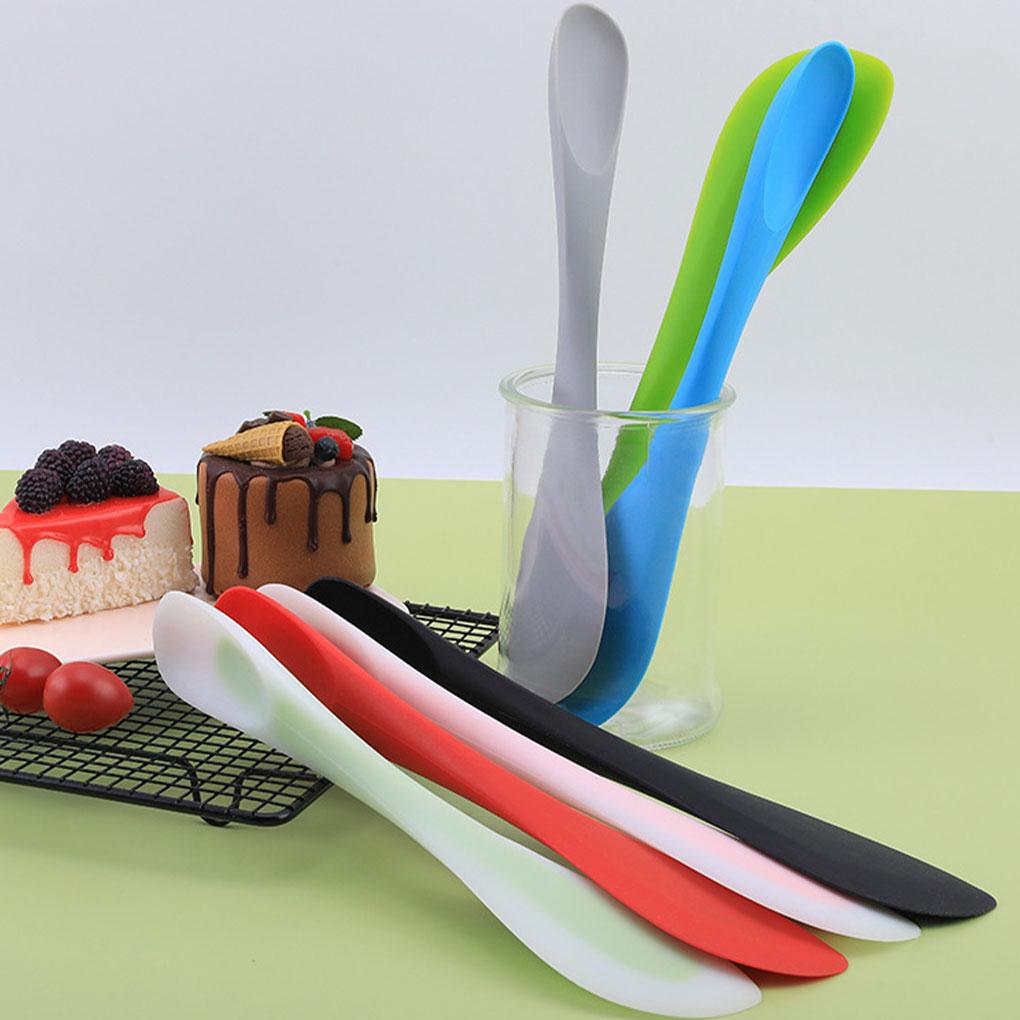 Miljövänlig dubbel silikonspatel för bakning och matlagning multifunktionell silikonbakspatel